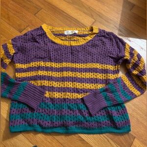 Flying Tomato Colorful Striped Knit Women's Sweater